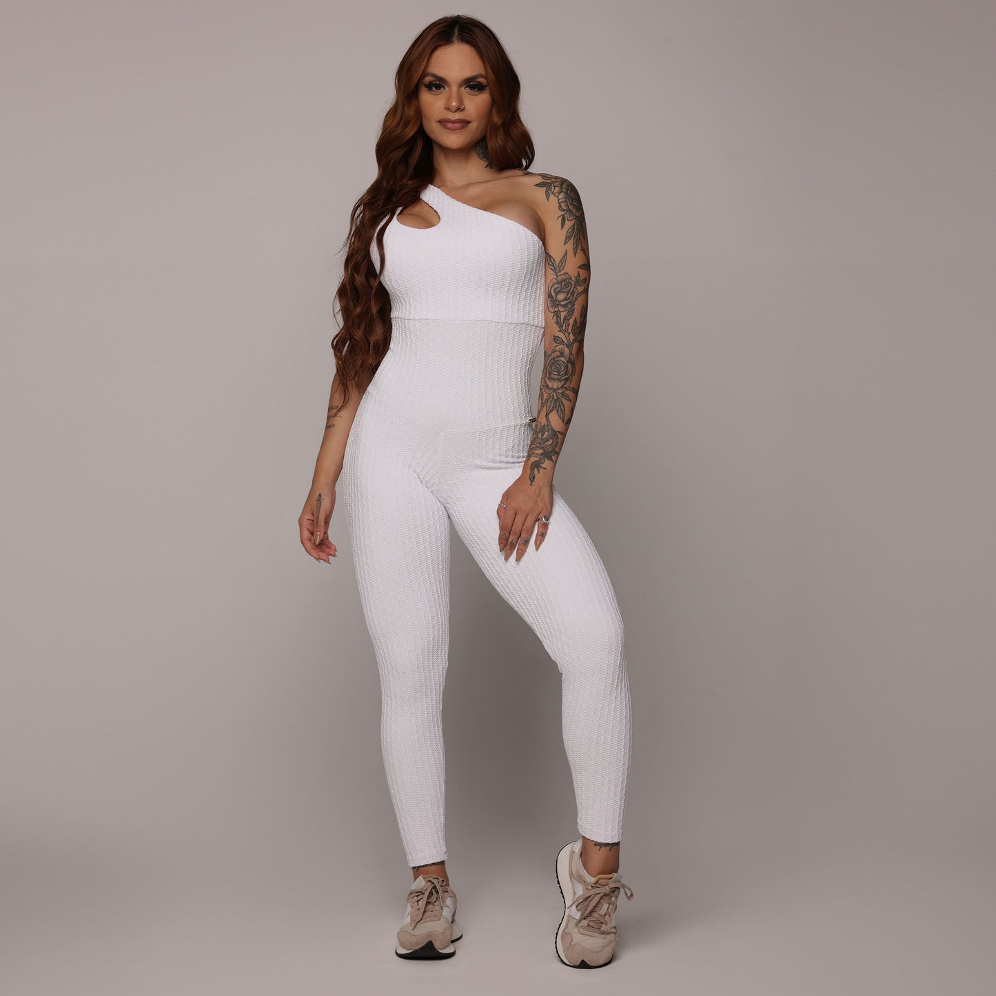 Enterizo relieve blanco