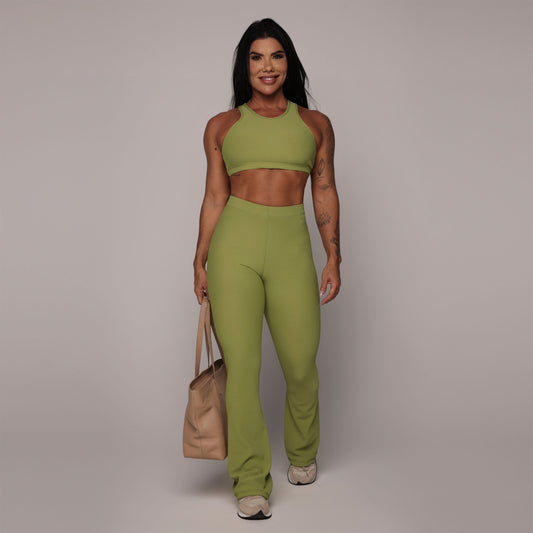 Conjunto verde relieve