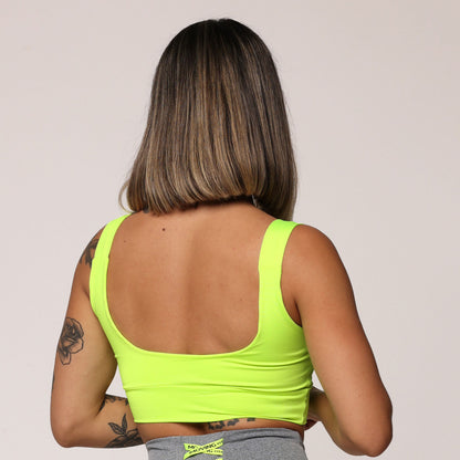 Top faixa neón