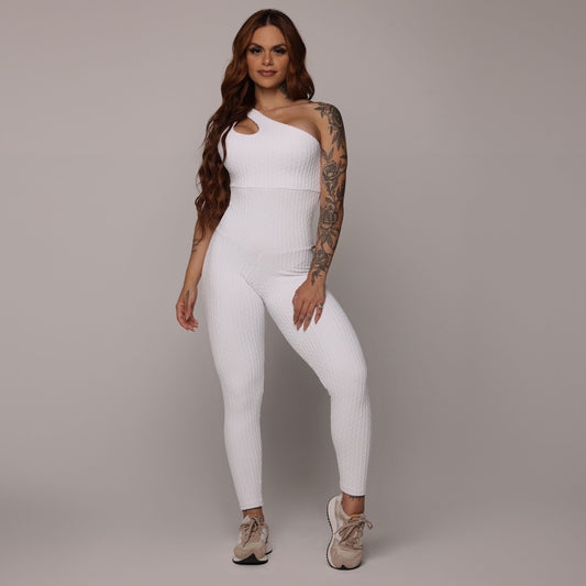 Enterizo relieve blanco