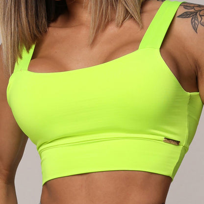 Top faixa neón