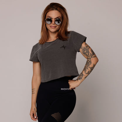 Camisa corta gris