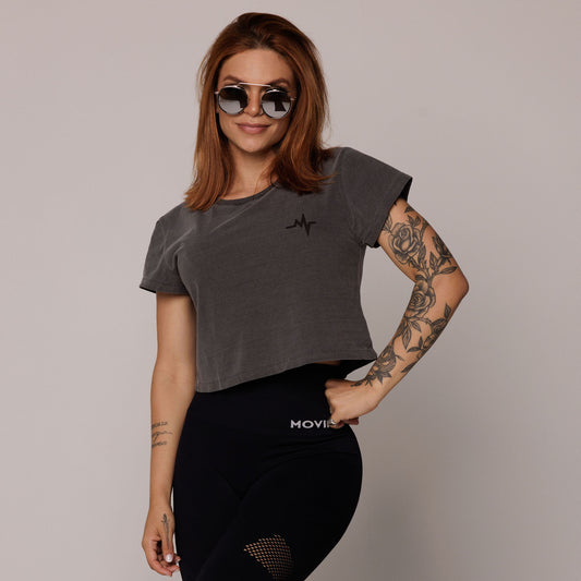 Camisa corta gris