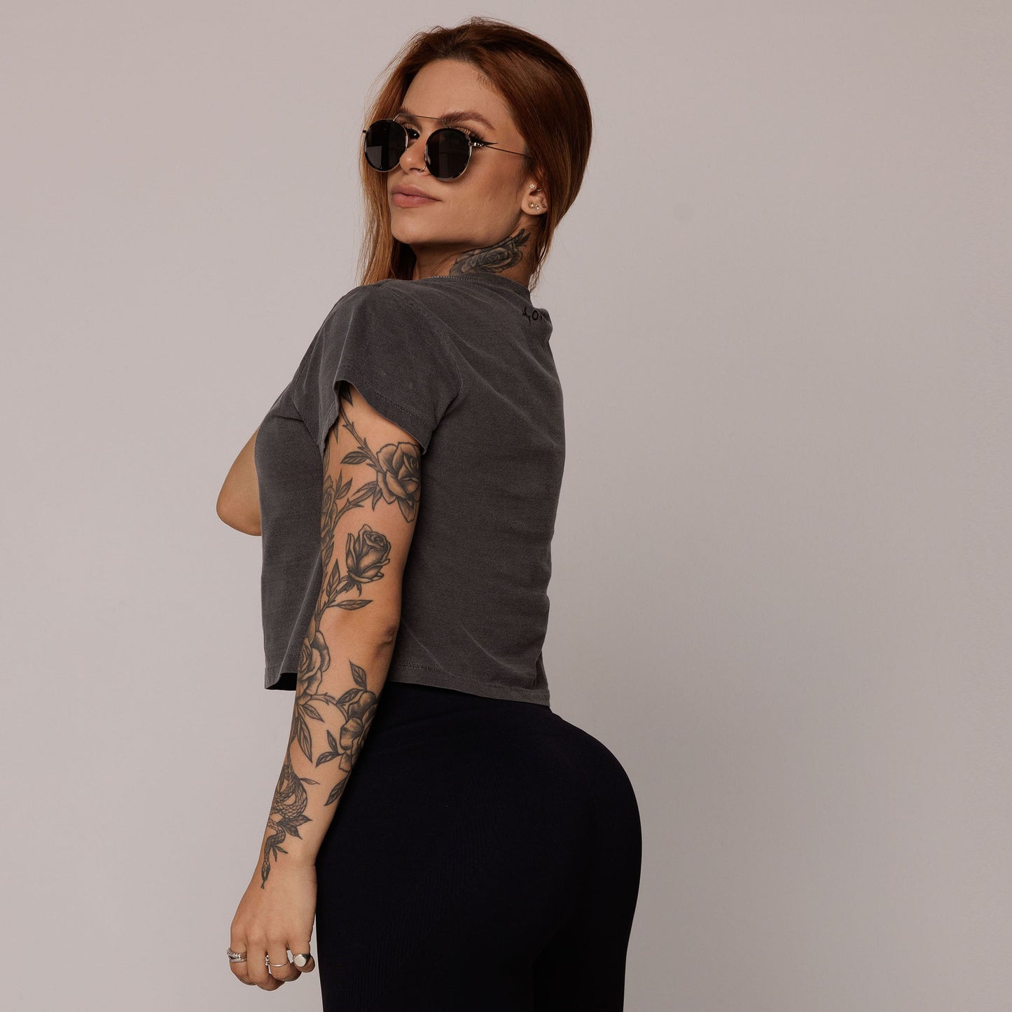Camisa corta gris