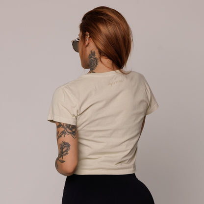 Camisa corta beige