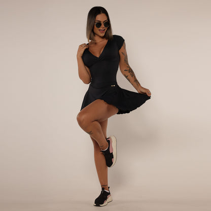 Vestido - manga negro