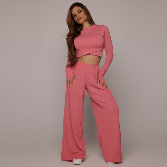 Conjunto rosa goiaba