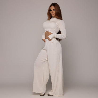 Conjunto blanco - Blusa manga larga