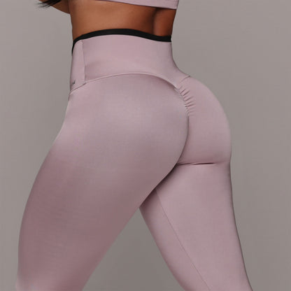 Leggins rosa metalizado