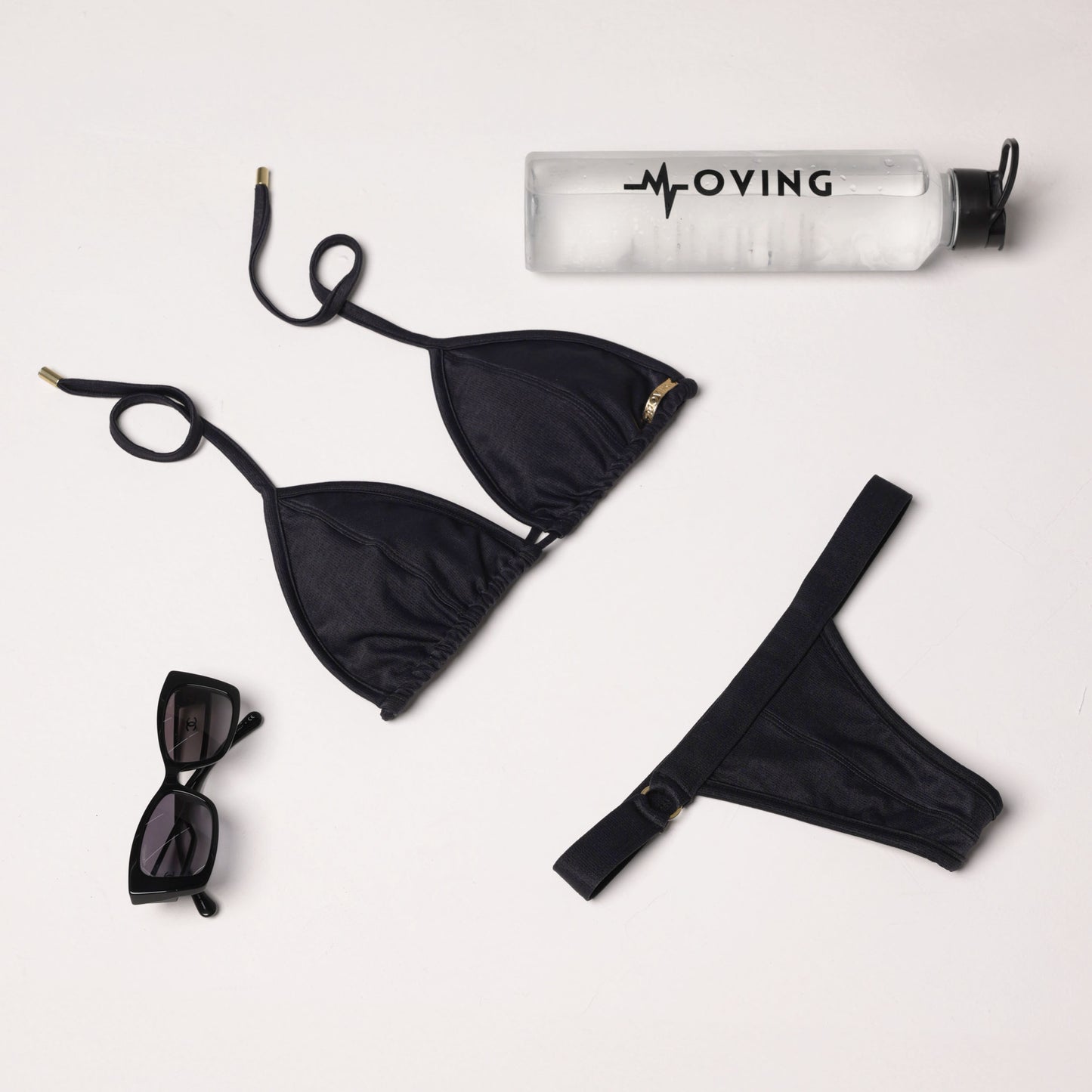 Bikini glossy negro