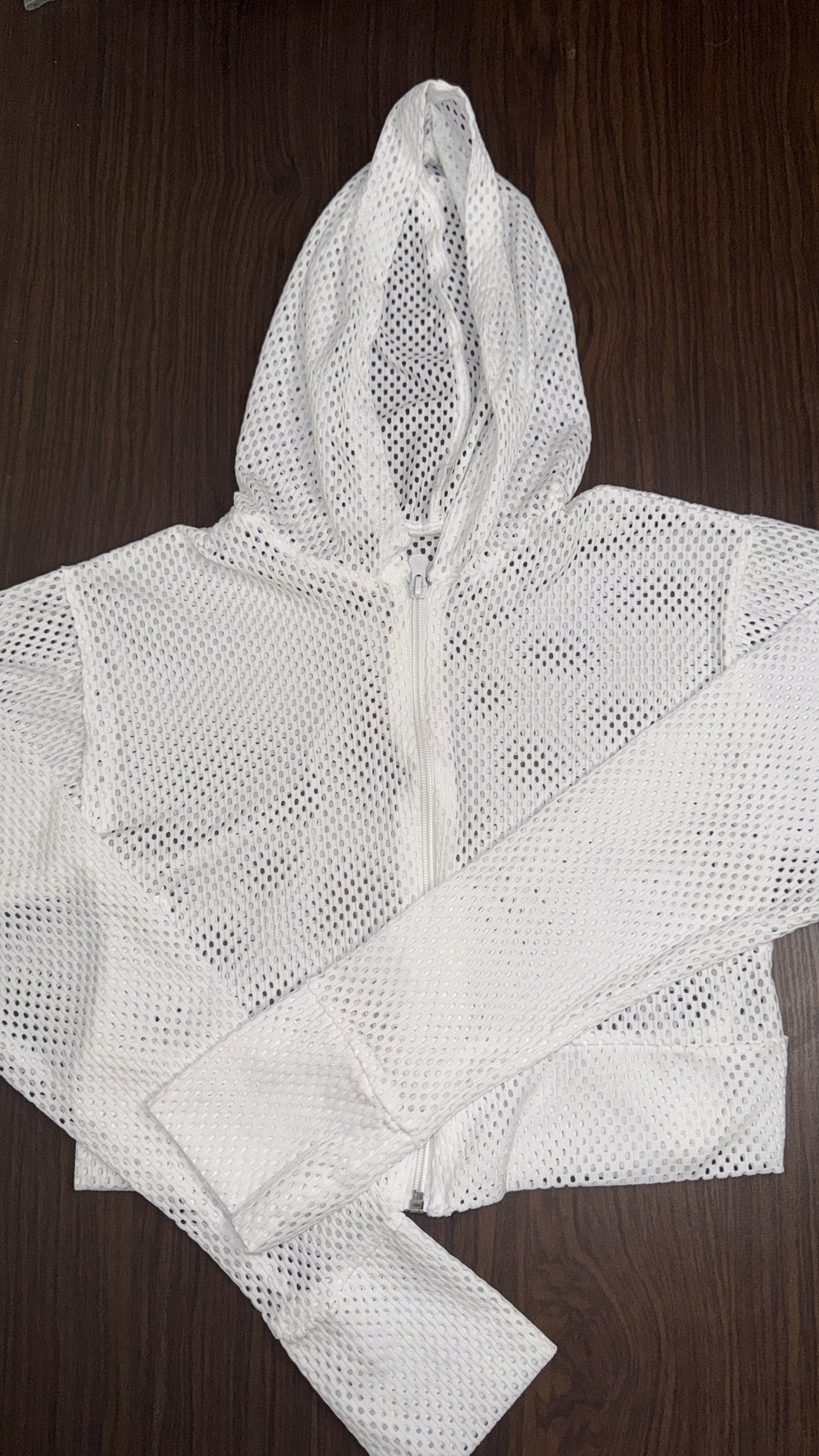 Abrigo malla blanco
